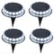 17-LED LED Solar Ground Lights Outdoor Disk Lamp Lawn Pathway